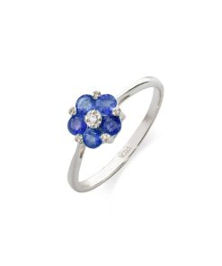 Joyas Nicols | Anillo Flor Zafiro Mini Details