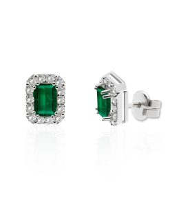 Joyas Nicols | Pendientes Esmeralda Rectangular 1.45Ct Dormilona Sunset Rentangle