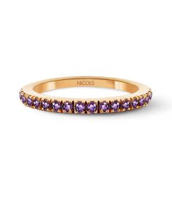 Joyas Nicols | Anillo Amatista Dafne Band