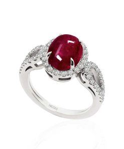 Joyas Nicols Anillos De Compromiso Rojo | Anillo Diamantes Rub Royal Jewels