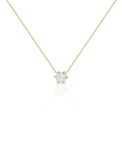 Joyas Nicols Colgantes | Collar Diamante Alexia 0.55-1.00Ct Solitario Oro Amarillo