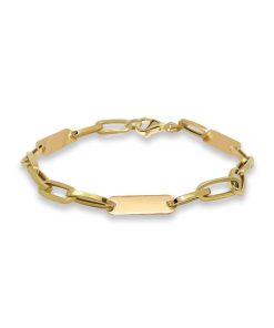 Joyas Nicols Pulseras | Pulsera Esclava Mujer Oro Amarillo Eslabones