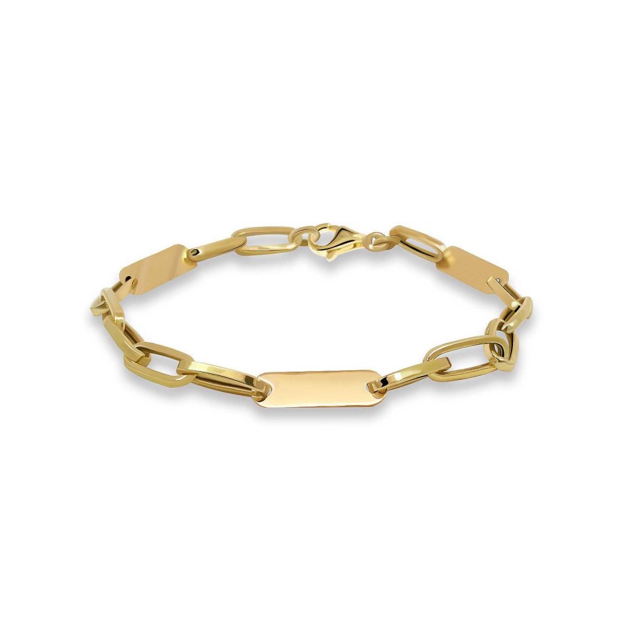 Joyas Nicols Pulseras | Pulsera Esclava Mujer Oro Amarillo Eslabones