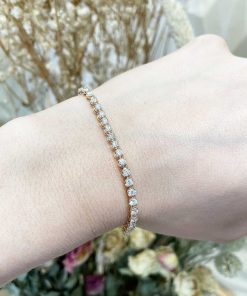 Joyas Nicols Pulseras | Pulsera Diamantes Riviere Redonda 3.00Ct