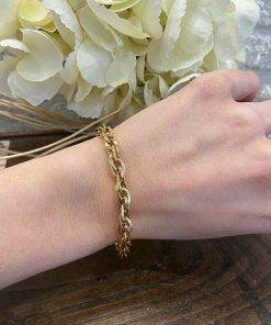 Joyas Nicols Pulseras | Pulsera Oro 18Kt Eslabon Triple 9X6