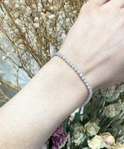 Joyas Nicols Pulseras | Pulsera Diamantes Riviere Redonda 3.00Ct