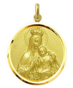 Joyas Nicols Medallas Y Cruces | Medalla Virgen Del Carmen Corona Oro 18Kt Bisel