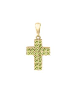 Joyas Nicols Medallas Y Cruces | Cruz Peridotos Doble Catholic Sign