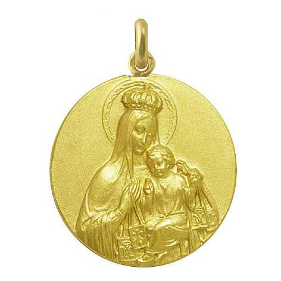 Joyas Nicols Medallas Y Cruces | Medalla Virgen Del Carmen Corona Oro 18Kt