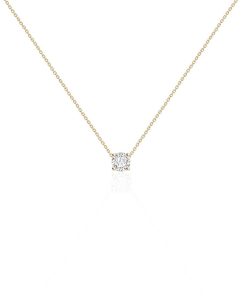 Joyas Nicols Colgantes | Collar Diamante Katherine 0.10-0.50Ct Solitario Oro Amarillo