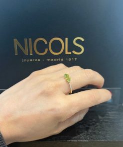 Joyas Nicols | Anillo Diamantes Peridoto Trillon