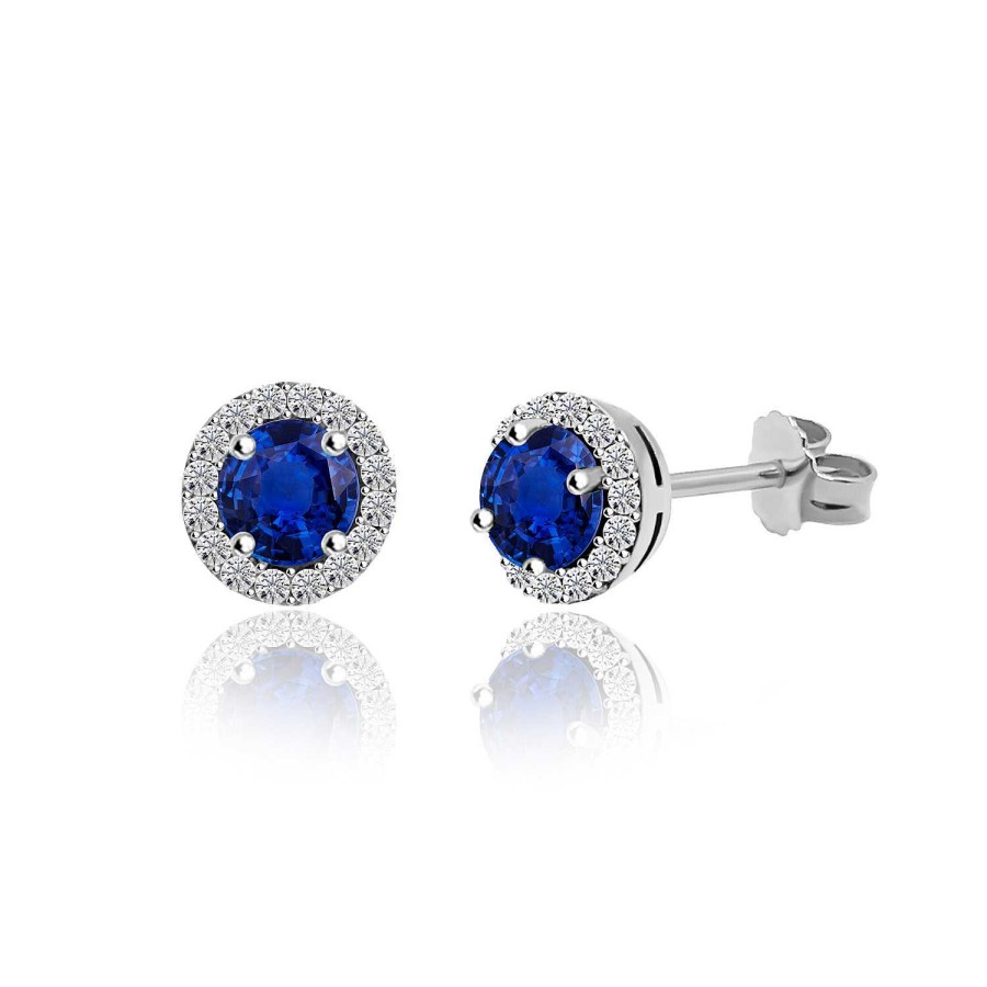 Joyas Nicols | Pendientes Zafiro Clavel 1.20Ct.