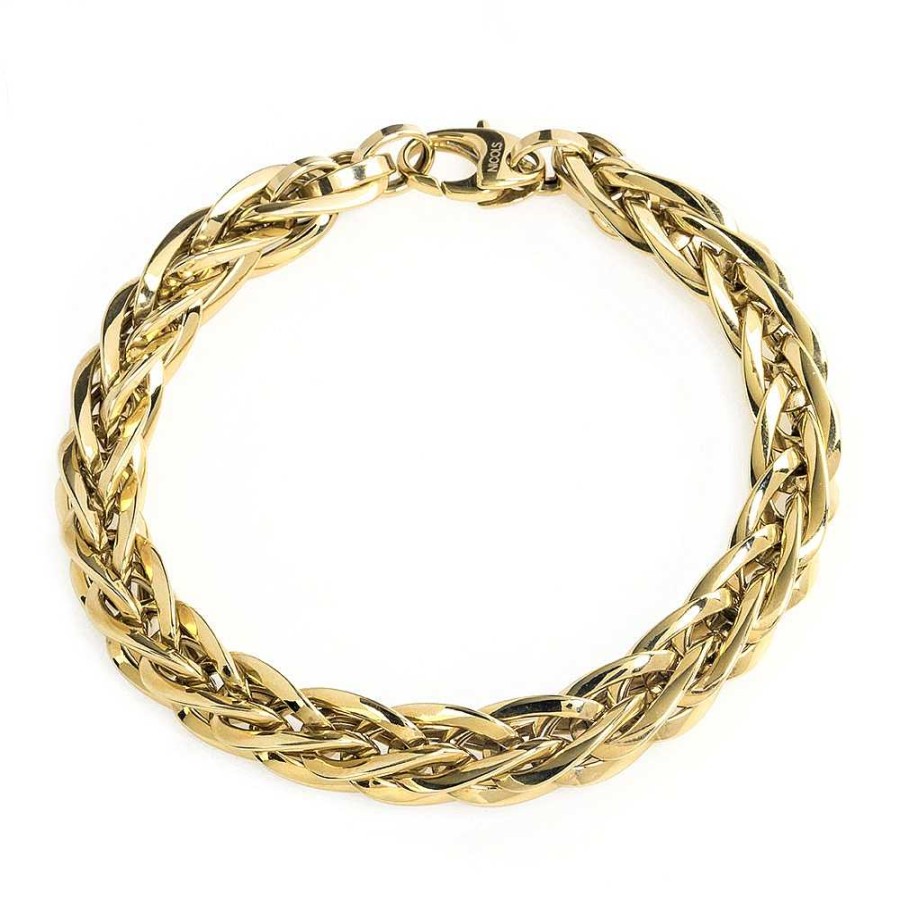 Joyas Nicols Pulseras | Pulsera Oro 18Kt Eslabon Trenza