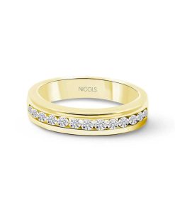 Joyas Nicols Alianzas De Compromiso | Anillo Diamantes Chloe 0.45 Oro Amarillo