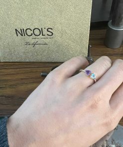 Joyas Nicols | Anillo Diamantes Amatista Y Topacio Trillon