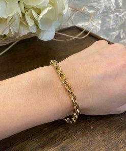 Joyas Nicols Pulseras | Pulsera Oro 18Kt Eslabon Recto Oval