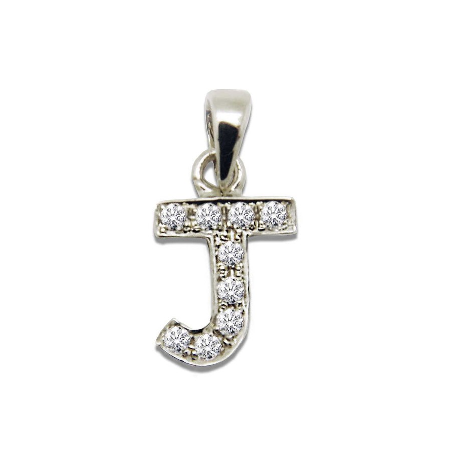 Joyas Nicols Colgantes | Colgante Inicial J Letra Diamantes