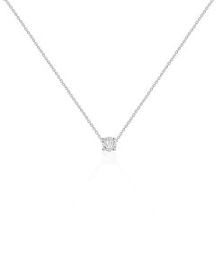 Joyas Nicols Colgantes | Collar Diamante Katherine 0.10-0.50Ct Solitario Oro Blanco