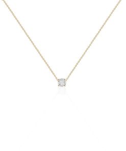 Joyas Nicols Colgantes | Collar Diamante Katherine 0.10-0.50Ct Solitario Oro Amarillo