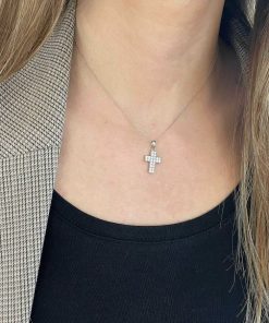 Joyas Nicols Medallas Y Cruces | Cruz Diamantes Doble Catholic Sign