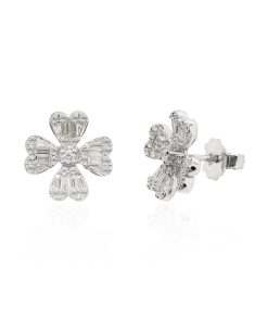 Joyas Nicols | Pendientes De Diamantes Trebol