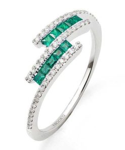 Joyas Nicols Anillos De Compromiso Verde | Anillo Diamantes Esmeraldas Diamond Color