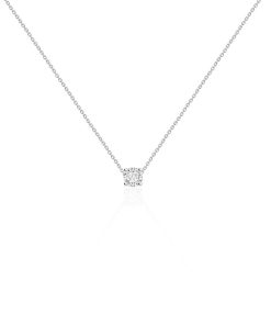 Joyas Nicols Colgantes | Collar Diamante Katherine 0.10-0.50Ct Solitario Oro Blanco