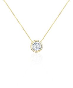 Joyas Nicols Colgantes | Collar Diamante Sharon 0.55-1.00Ct Solitario Oro Amarillo