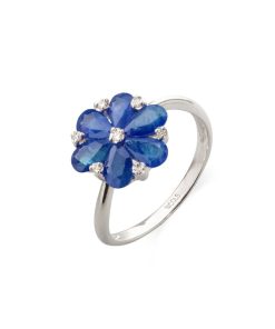 Joyas Nicols | Anillo Flor Zafiro Mini Details