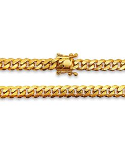 Joyas Nicols Colgantes | Cadena Cubana 60Cm Oro Amarillo Maciza 18Kt