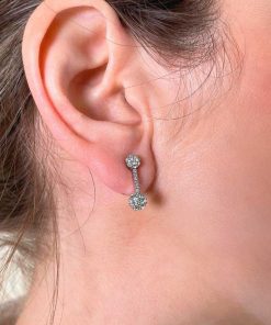 Joyas Nicols | Pendientes Diamantes Camelia Doble 1.38