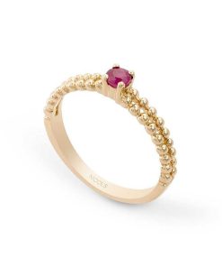 Joyas Nicols | Anillo Rub Solitario Bolitas