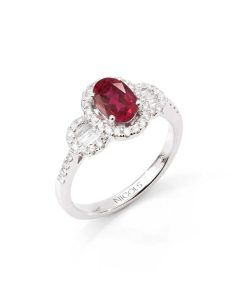 Joyas Nicols Anillos De Compromiso Rojo | Anillo Rub Diamond Colour