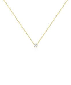 Joyas Nicols Colgantes | Collar Diamante Sharon 0.10-0.50Ct Solitario Oro Amarillo