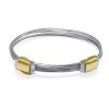 Joyas Nicols Pulseras | Pulsera Plata Oro Amarillo Nudo Corredera 8 Hilos