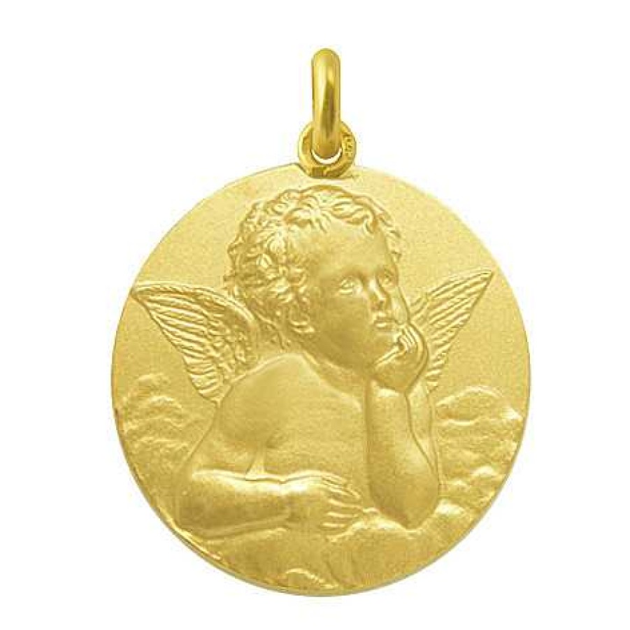 Joyas Nicols Medallas Y Cruces | Medalla Ngel Seraf N Oro 18Kt