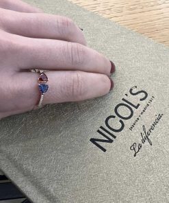 Joyas Nicols | Anillo Diamantes Granate Y Iolita Trillon