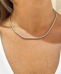 Joyas Nicols Colgantes | Collar Diamantes Riviere 6Ct 43Cm