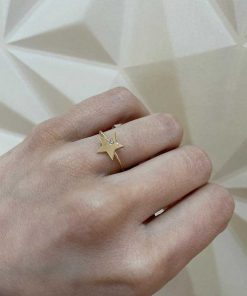 Joyas Nicols | Anillo Estrella Diamante Oro Amarillo Always