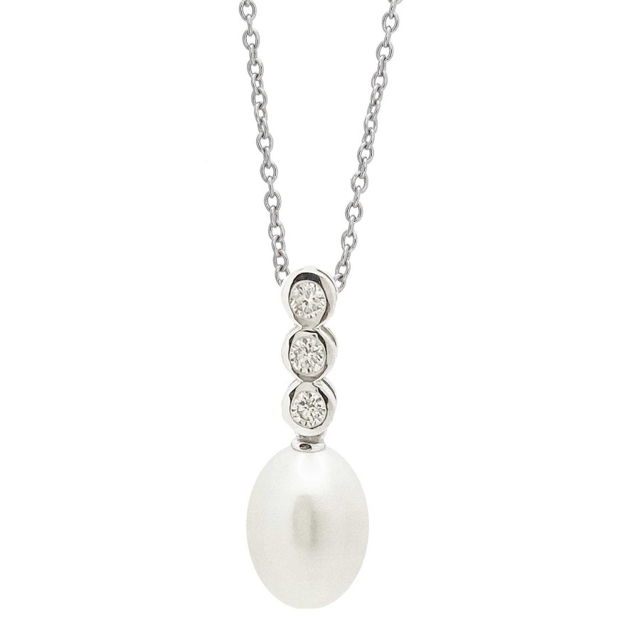 Joyas Nicols Colgantes | Colgante Diamantes Y Perla Pearls Lady