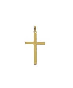 Joyas Nicols Medallas Y Cruces | Cruz Oro Lisa Maciza Palo Xs 12X8Mm