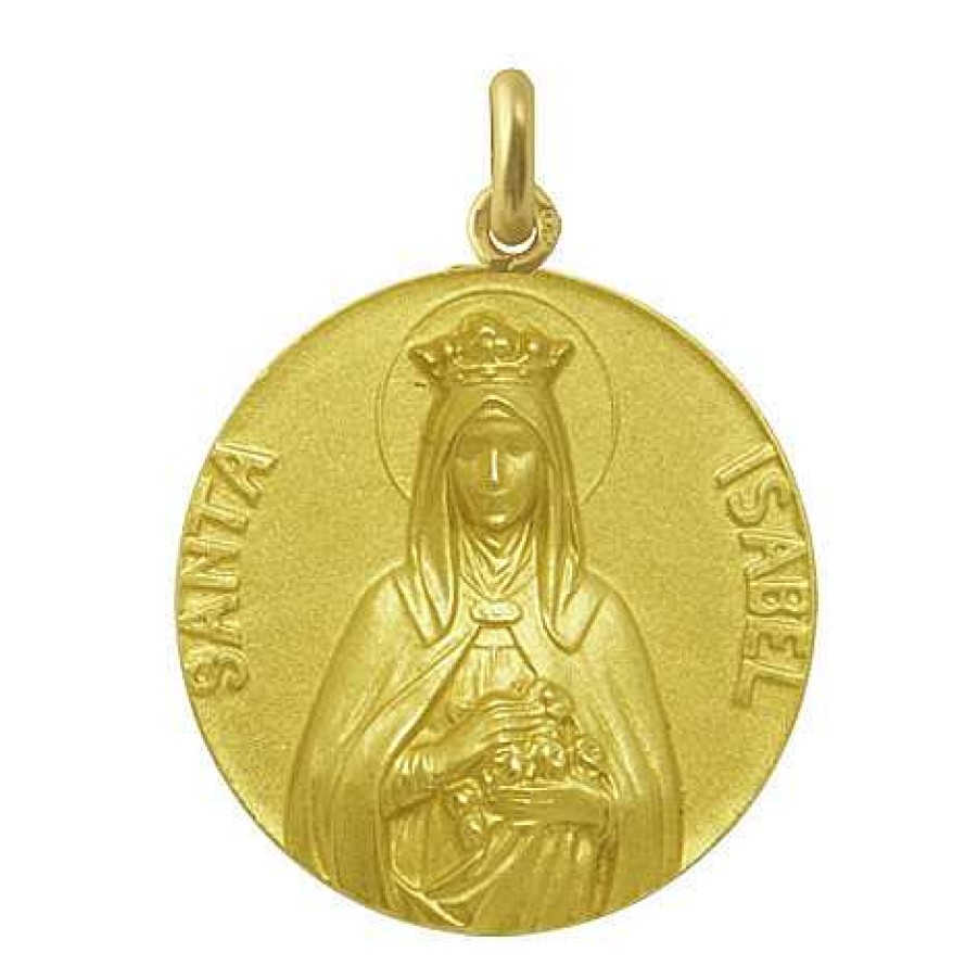 Joyas Nicols Medallas Y Cruces | Medalla Santa Isabel 18Kt.