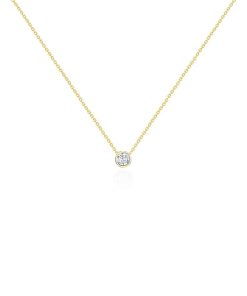 Joyas Nicols Colgantes | Collar Diamante Sharon 0.10-0.50Ct Solitario Oro Amarillo