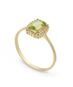 Joyas Nicols | Anillo Peridoto Y Diamantes Candy