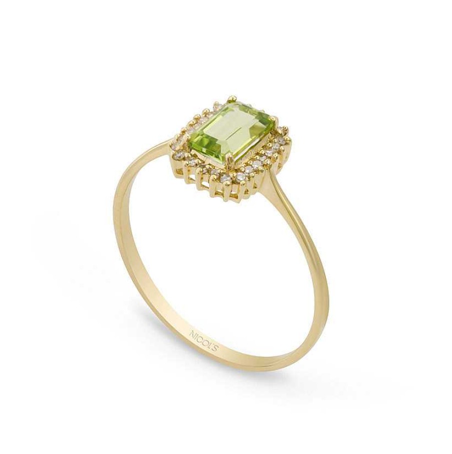 Joyas Nicols | Anillo Peridoto Y Diamantes Candy