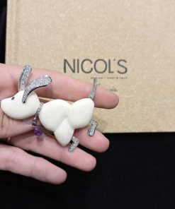 Joyas Nicols Broches | Broche Love My Dogs Perro Basset Hound