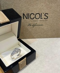 Joyas Nicols Anillos Compromiso Aniversario | Anillo Diamantes Minerva 0.69 Oro Blanco