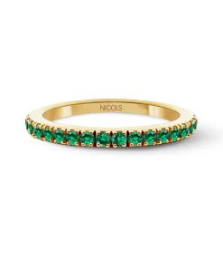 Joyas Nicols | Anillo Esmeraldas Dafne Band