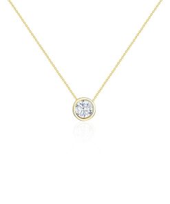 Joyas Nicols Colgantes | Collar Diamante Sharon 0.55-1.00Ct Solitario Oro Amarillo