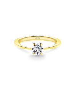 Joyas Nicols Anillos De Compromiso Solitario | Anillo Compromiso Isabella Oro Amarillo (18Kt) Con Diamante 0.10-0.50Ct